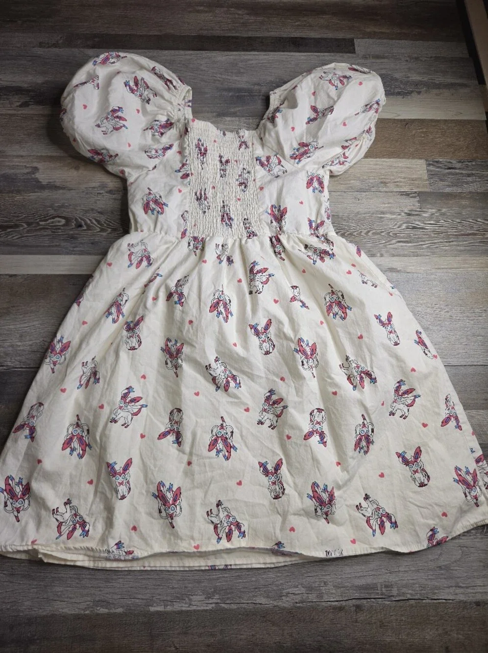 Pokemon Evee Dress Girls XL Smocked